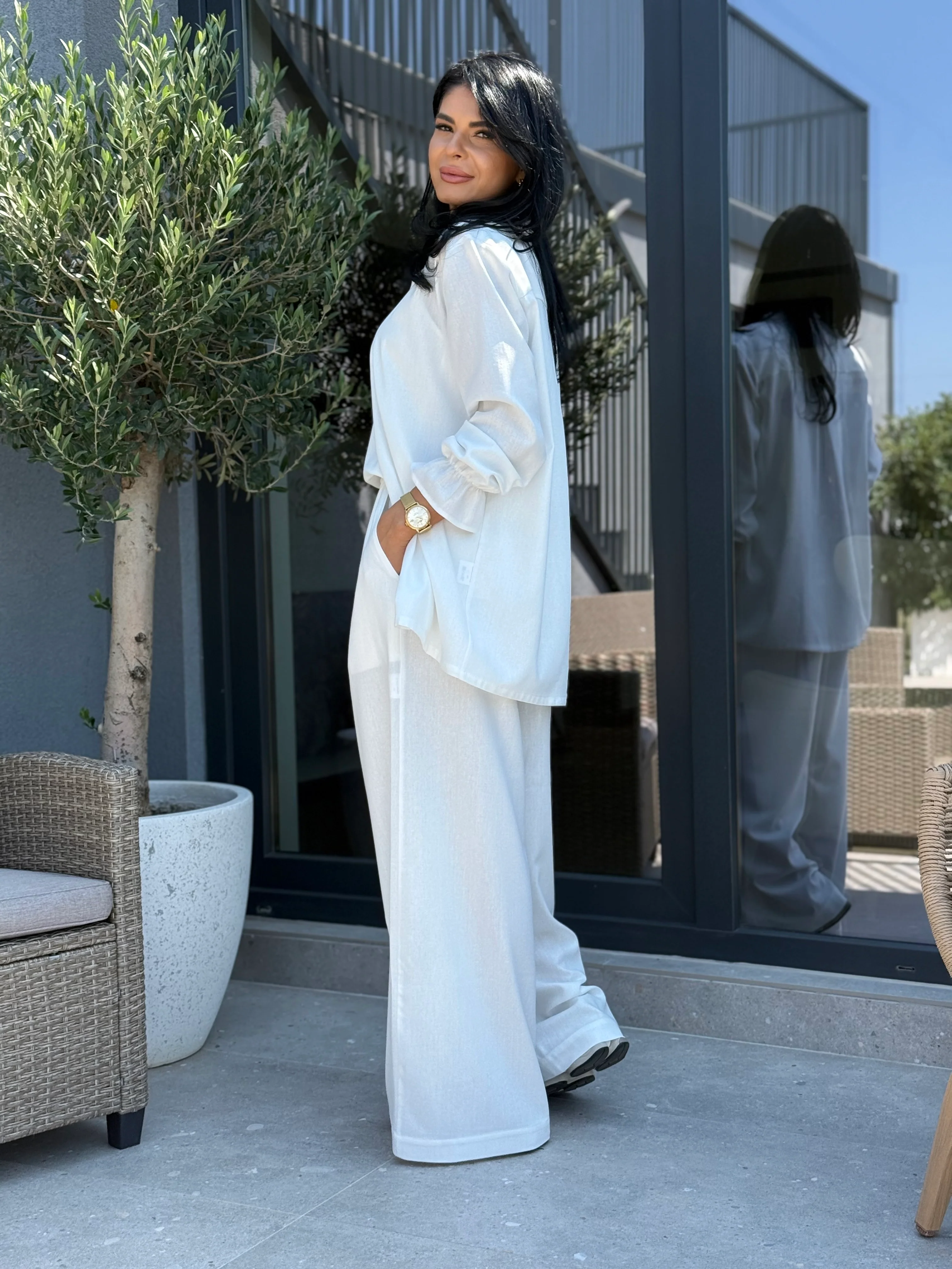 Costum Aglaia - Alb - Image 4
