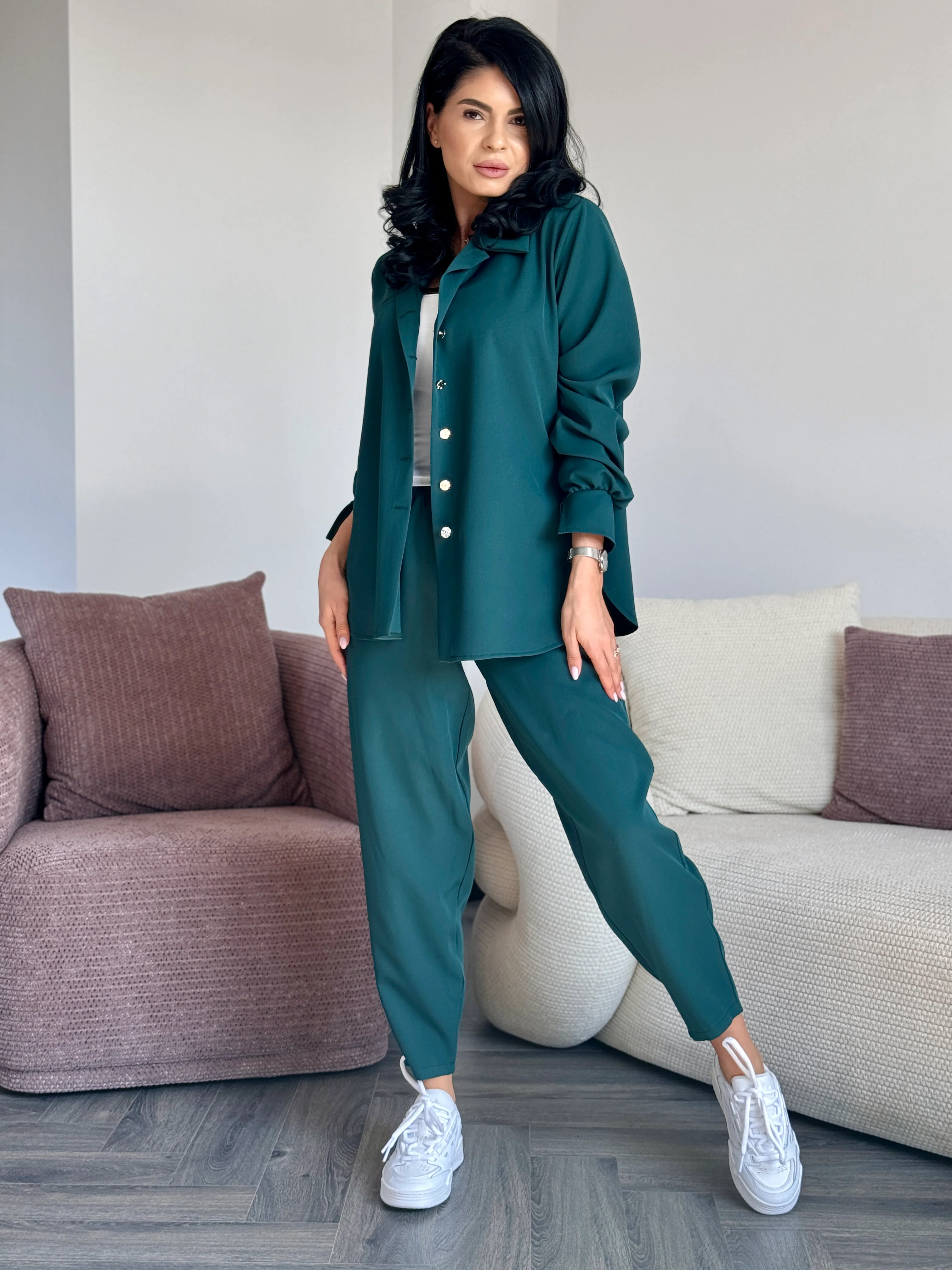 Costum Elly - Verde Inchis - Image 2