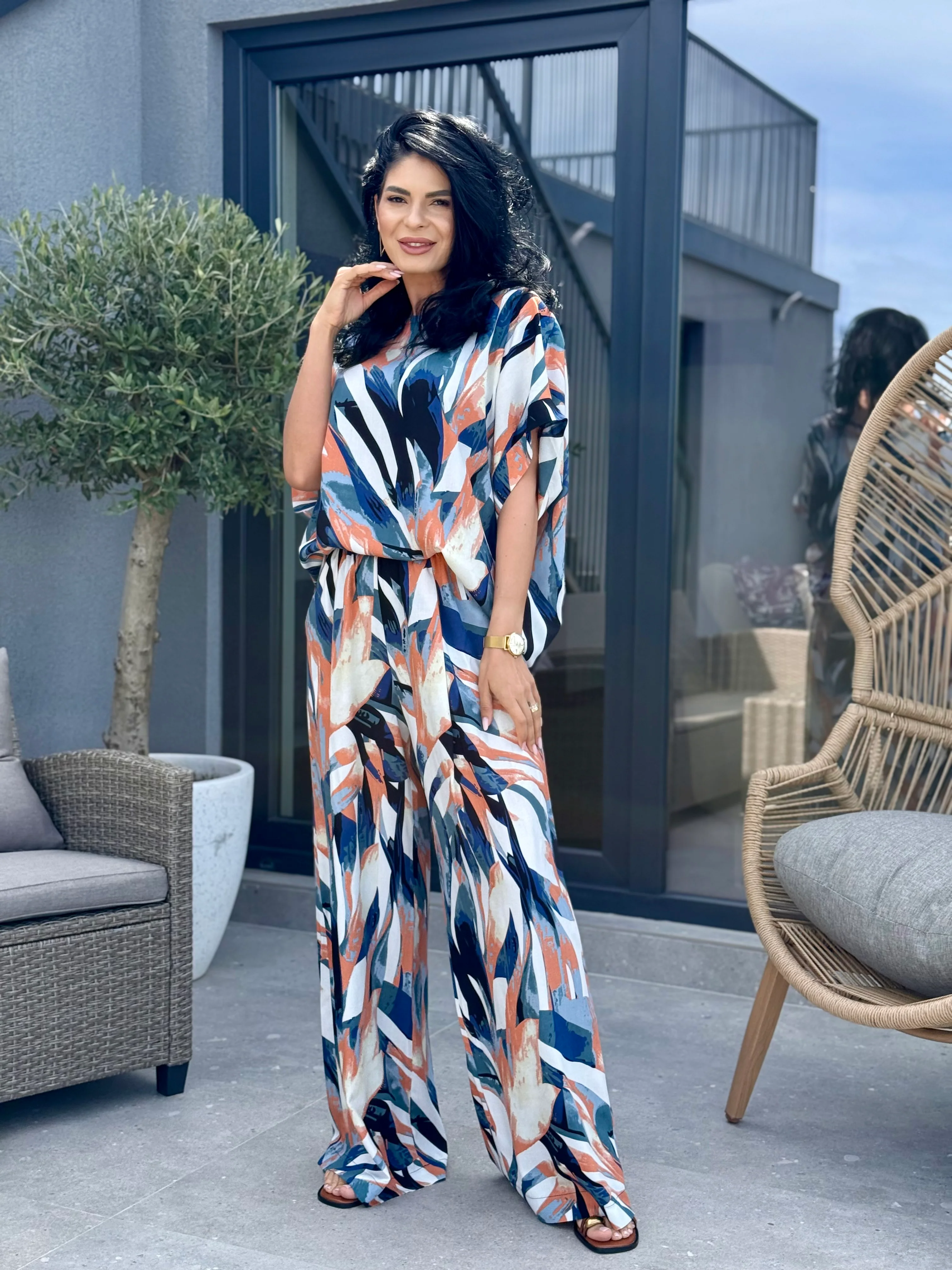 Costum Flora - Geometric Blue - Image 3