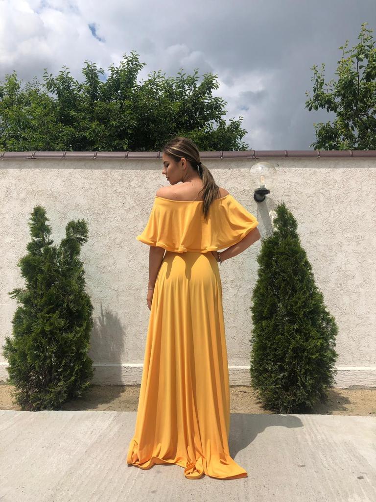 Rochie Lunga ELIZA  - GALBEN - Image 3