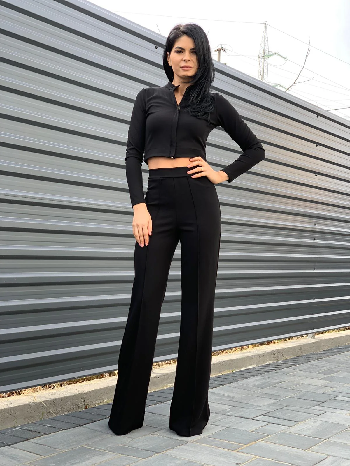 Pantaloni OLIMPIA - NEGRU - Image 3