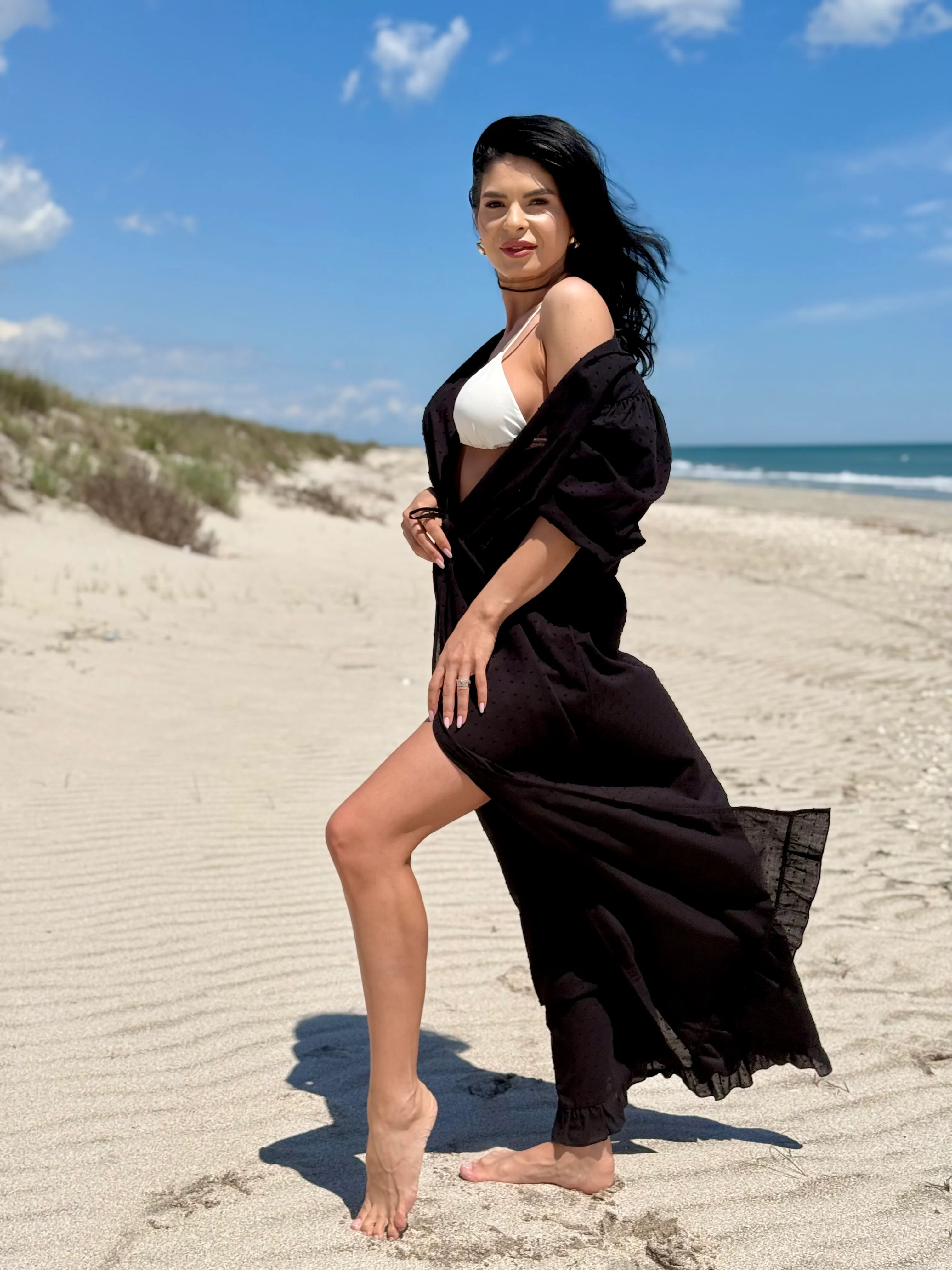Rochie de Plaja Azure - Negru - Image 3