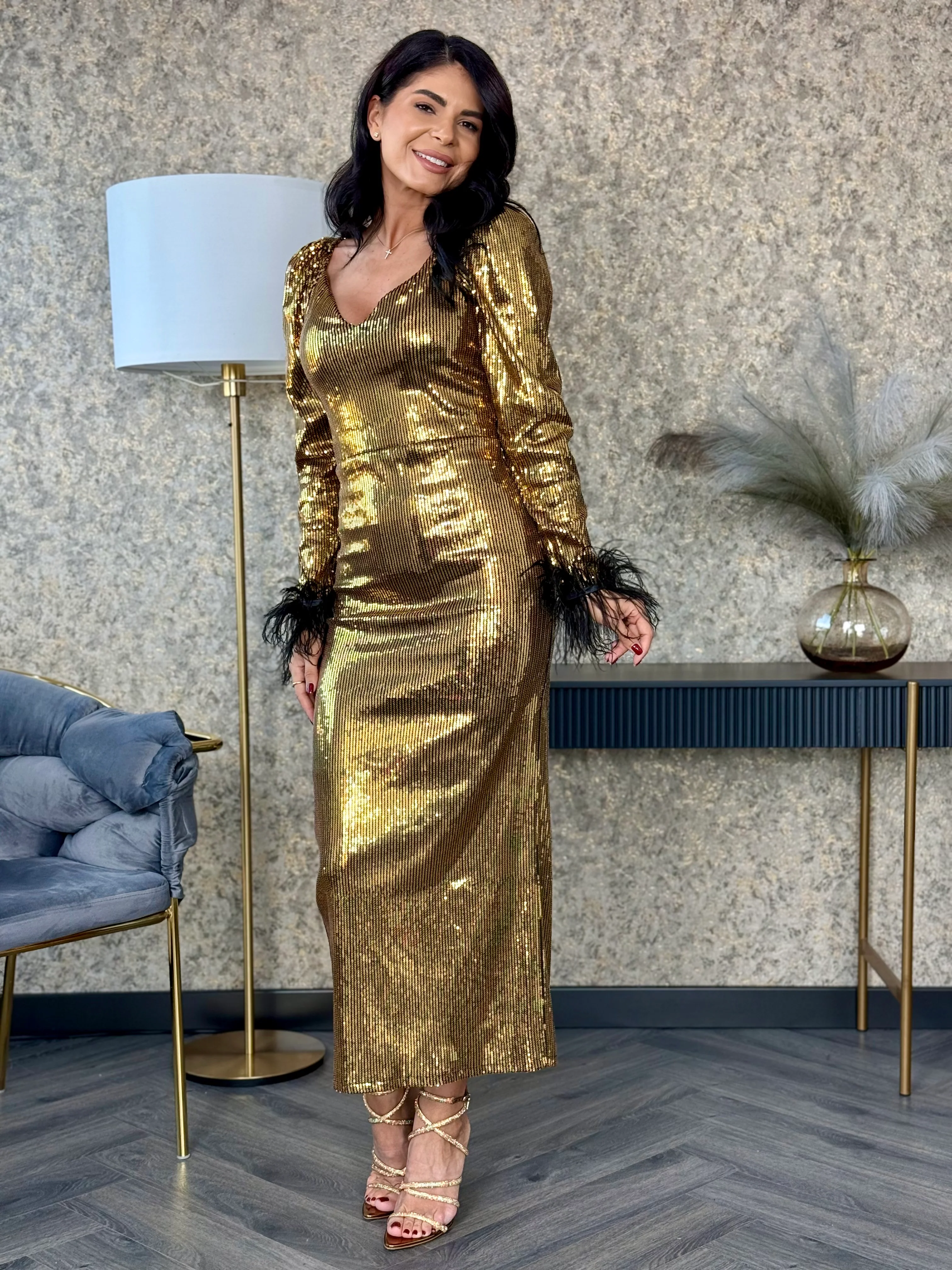 Rochie Elizabeth - Gold - Image 4