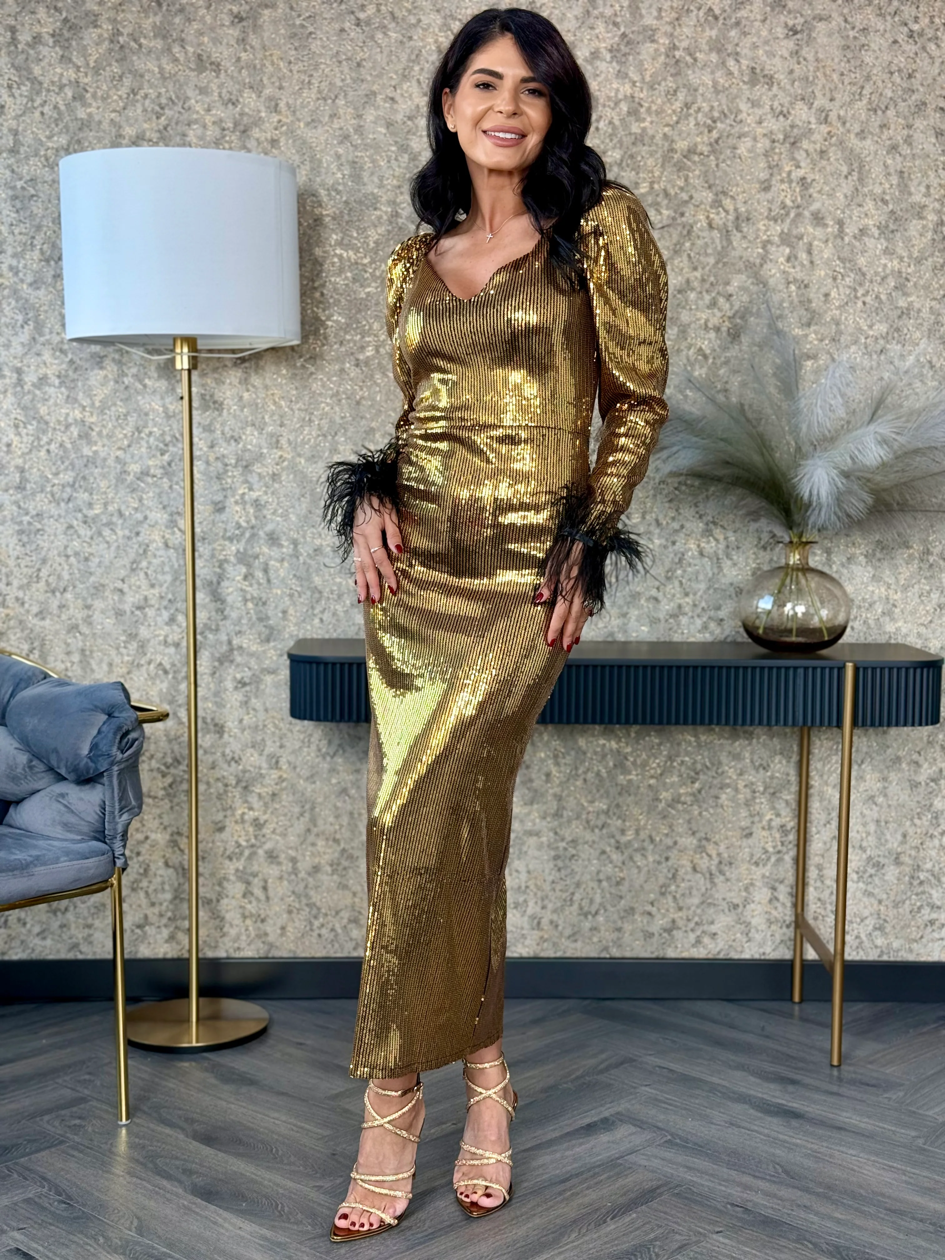 Rochie Elizabeth - Gold - Image 5