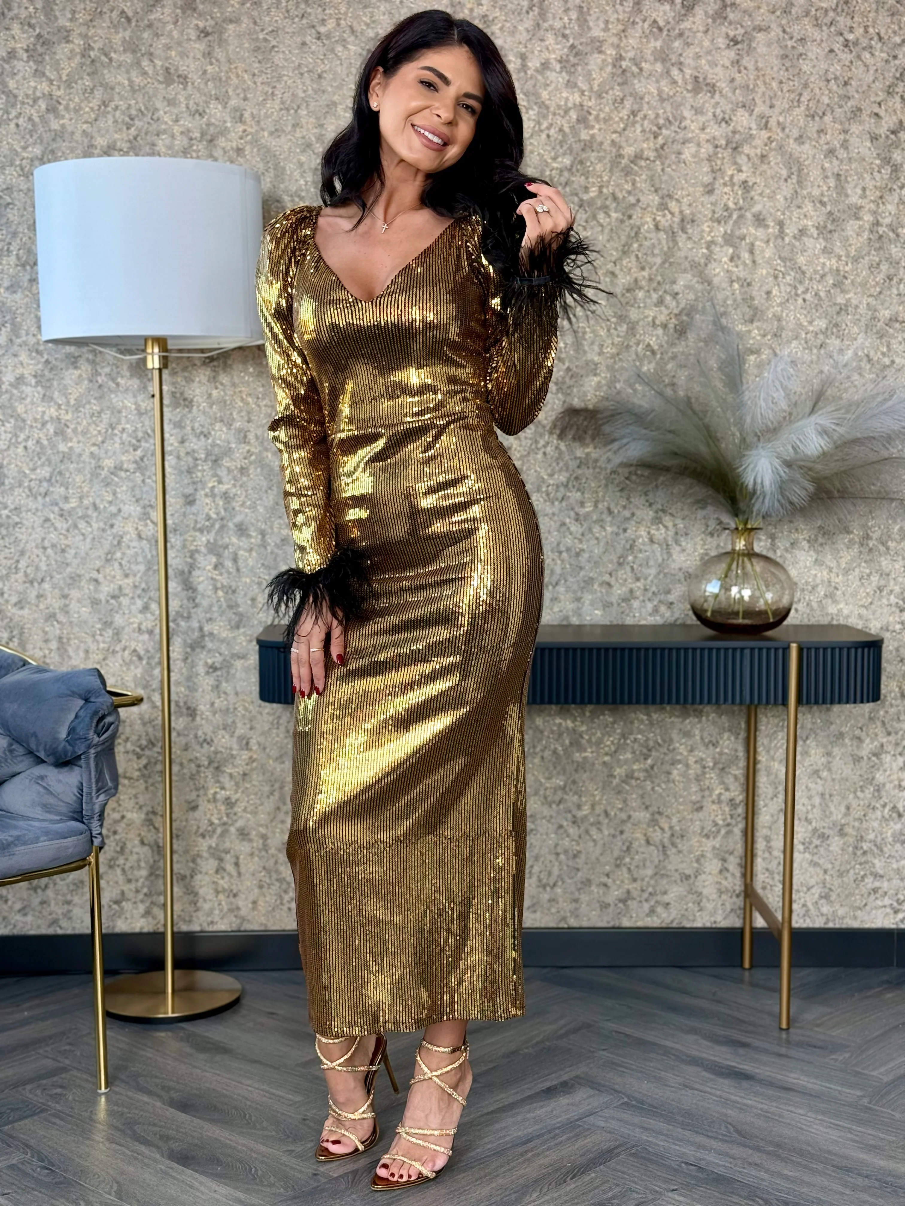 Rochie Elizabeth - Gold - Image 6