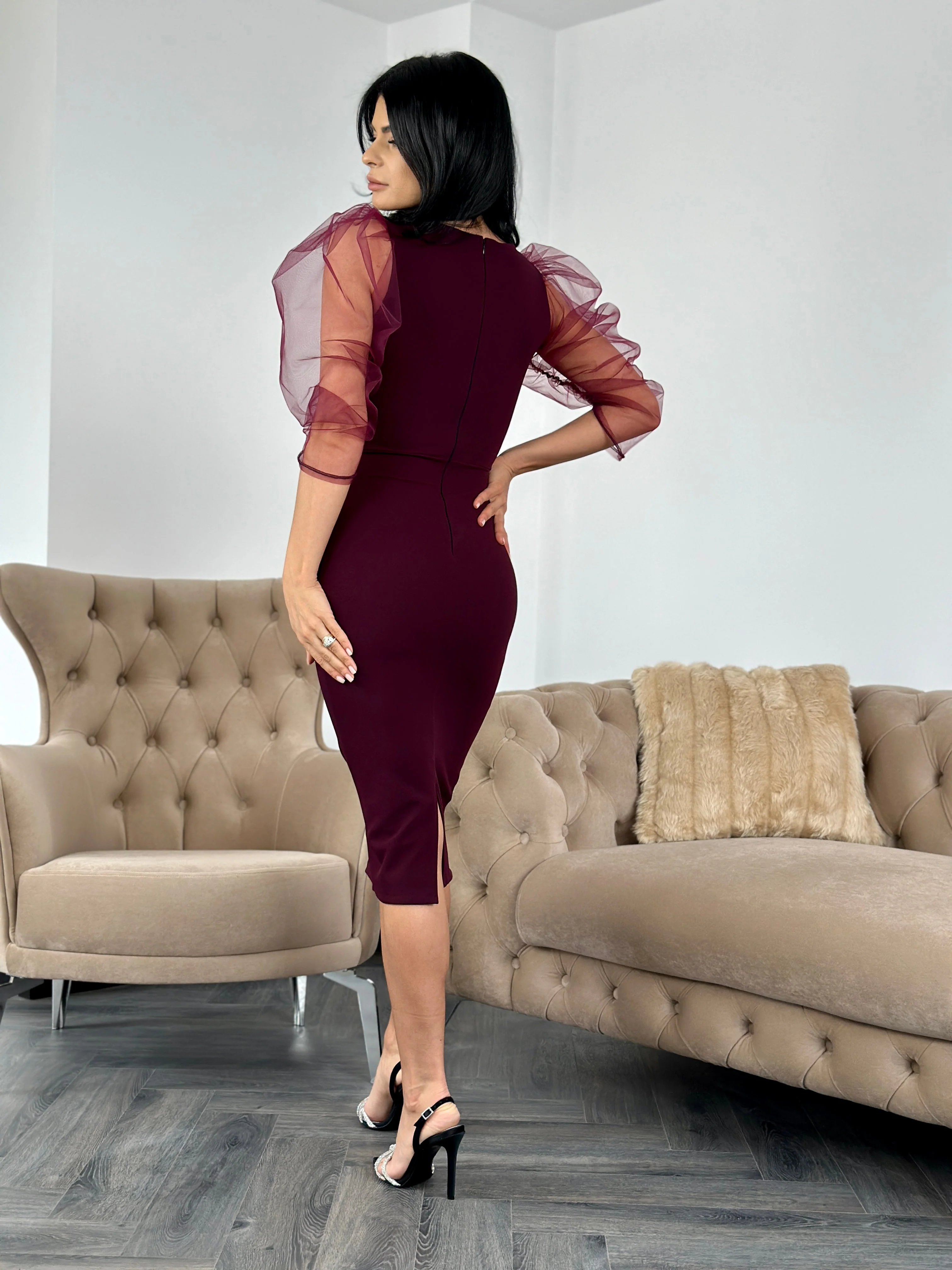 Rochie Eva - Bordo - Image 4