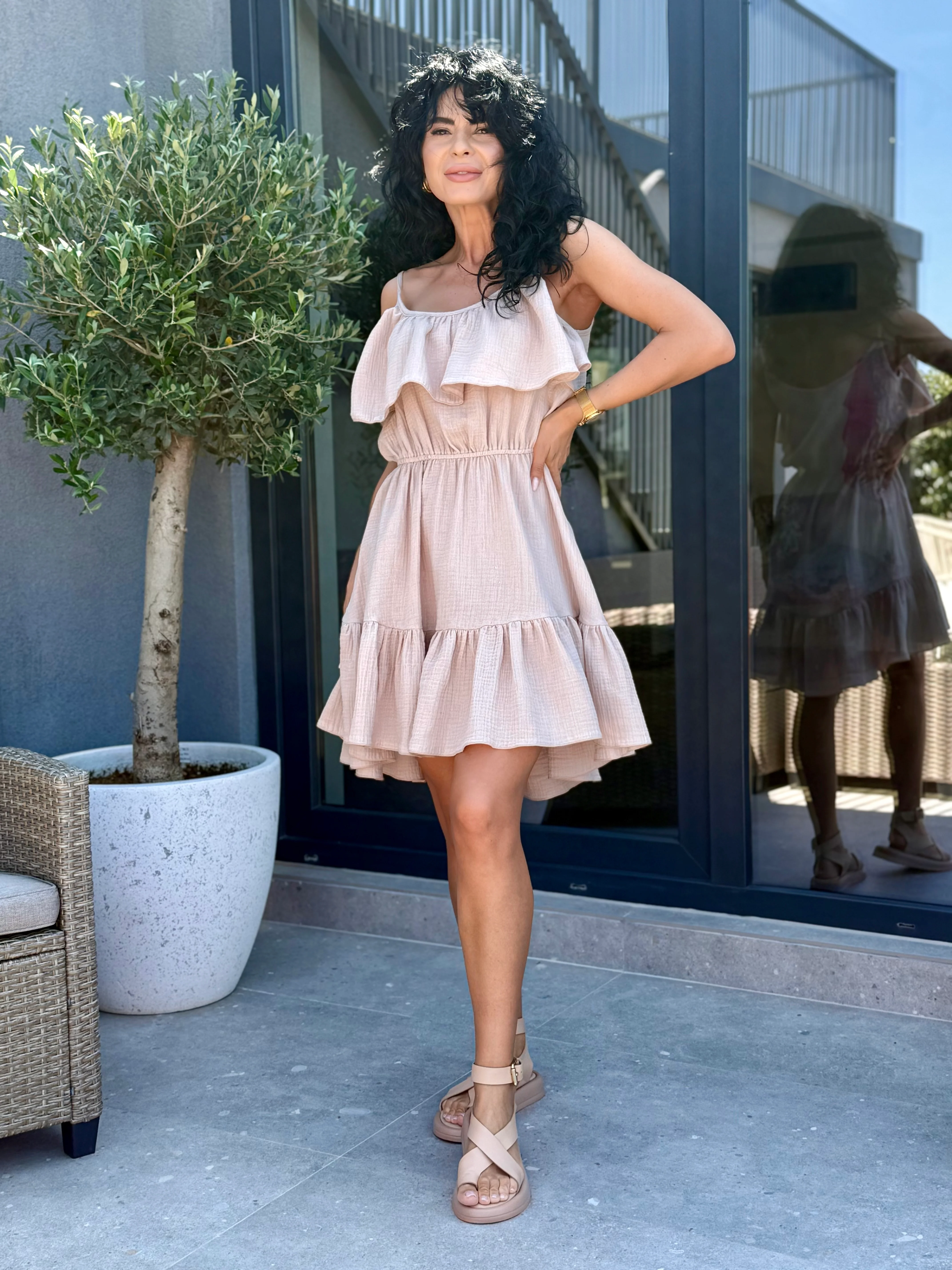 Rochie Natalia - Beige - Image 2