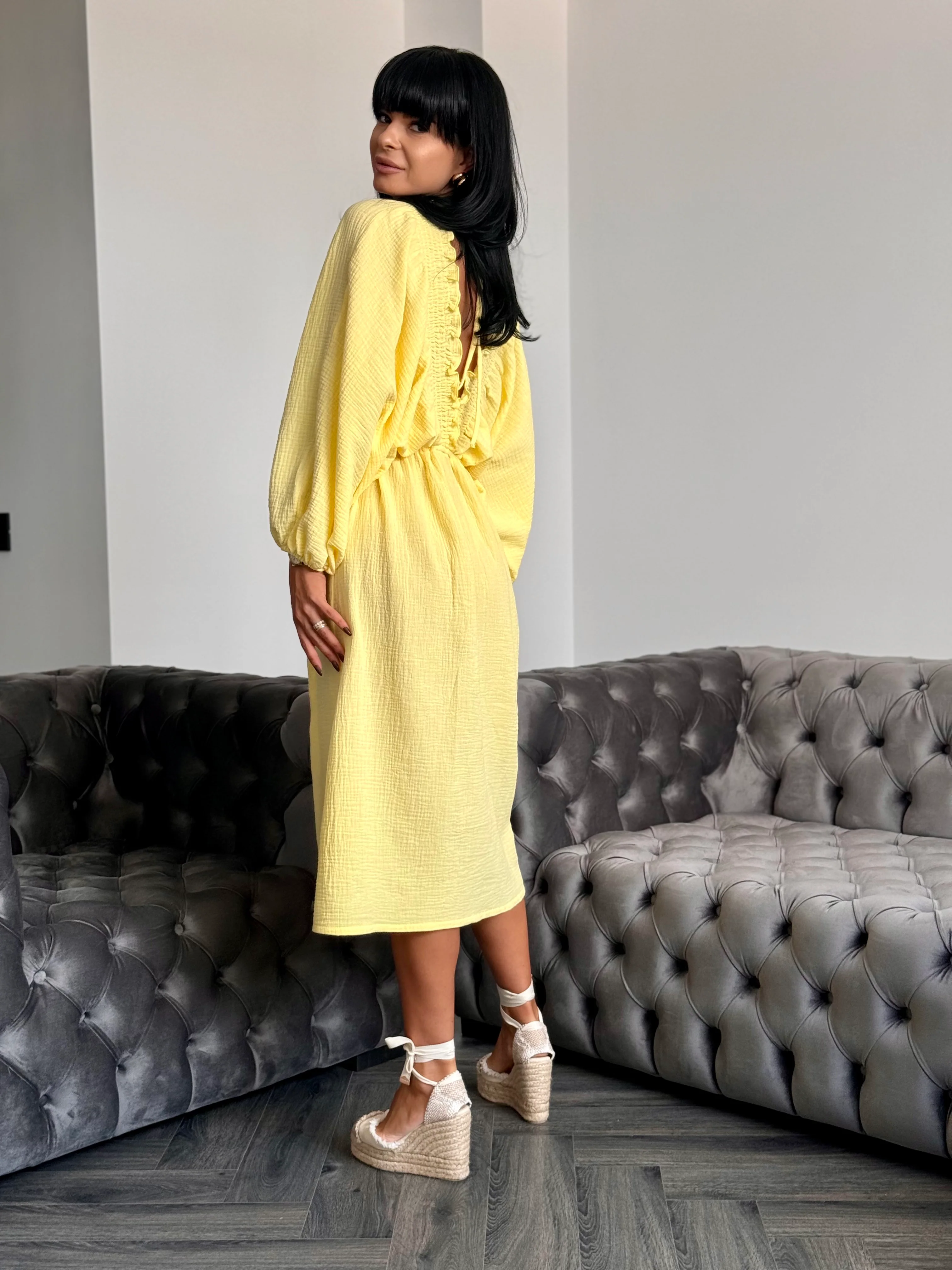Rochie Ramonna - Galben - Image 2