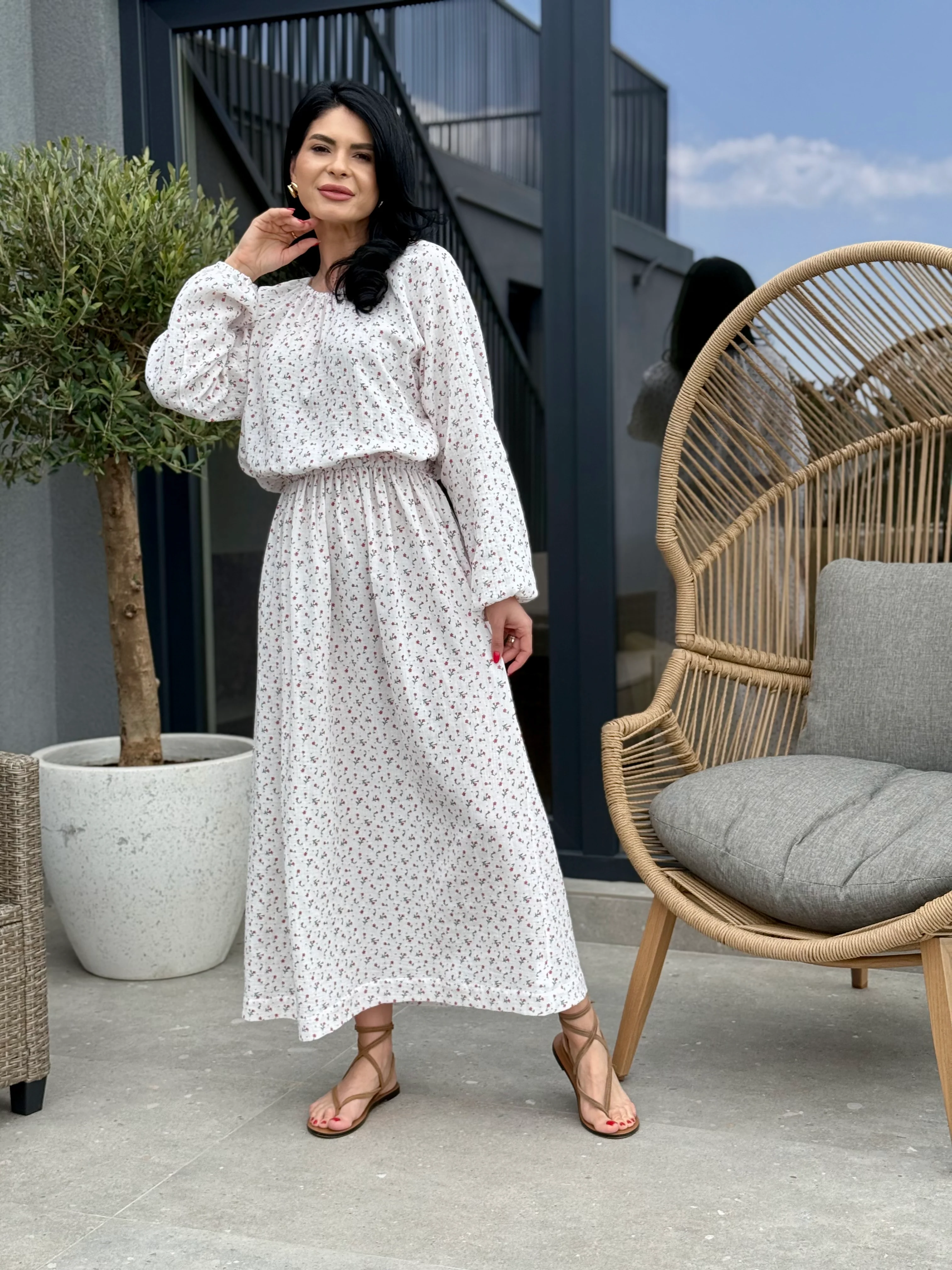 Rochie Taleia - White Cherry - Image 3