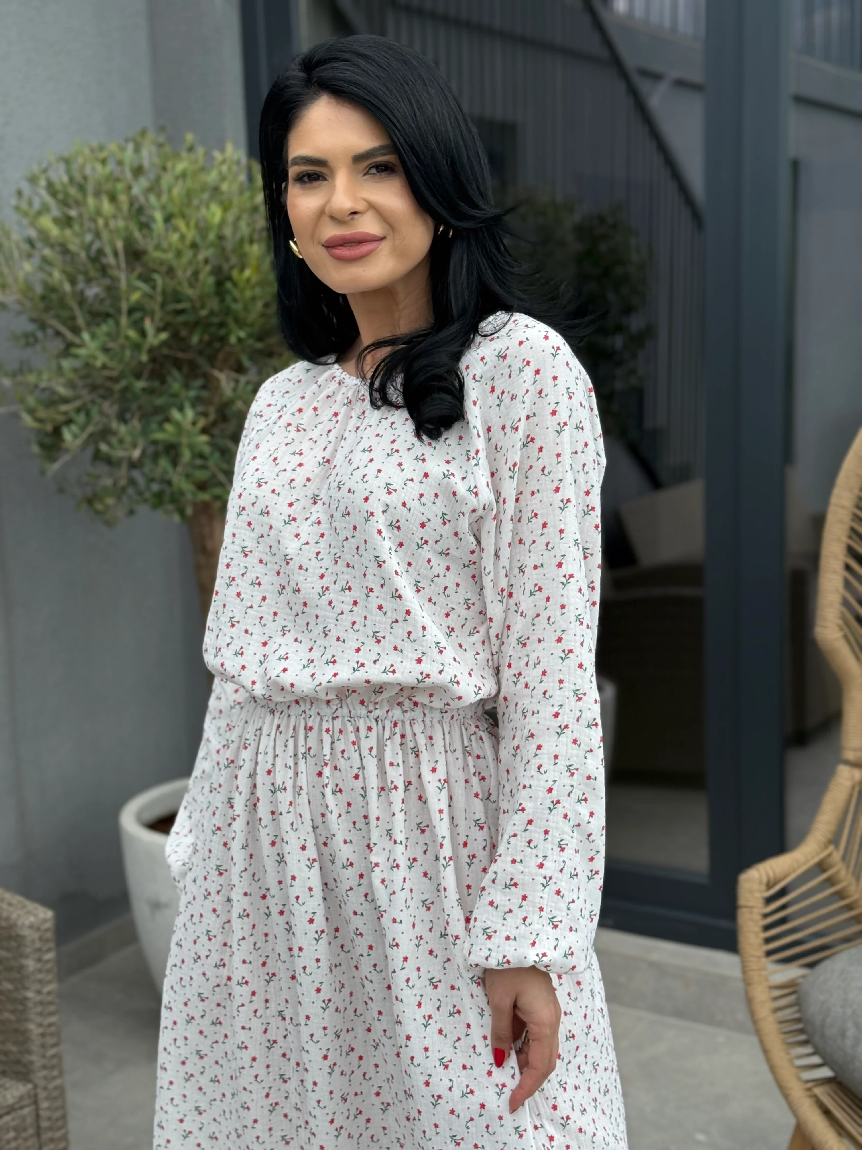 Rochie Taleia - White Cherry - Image 6