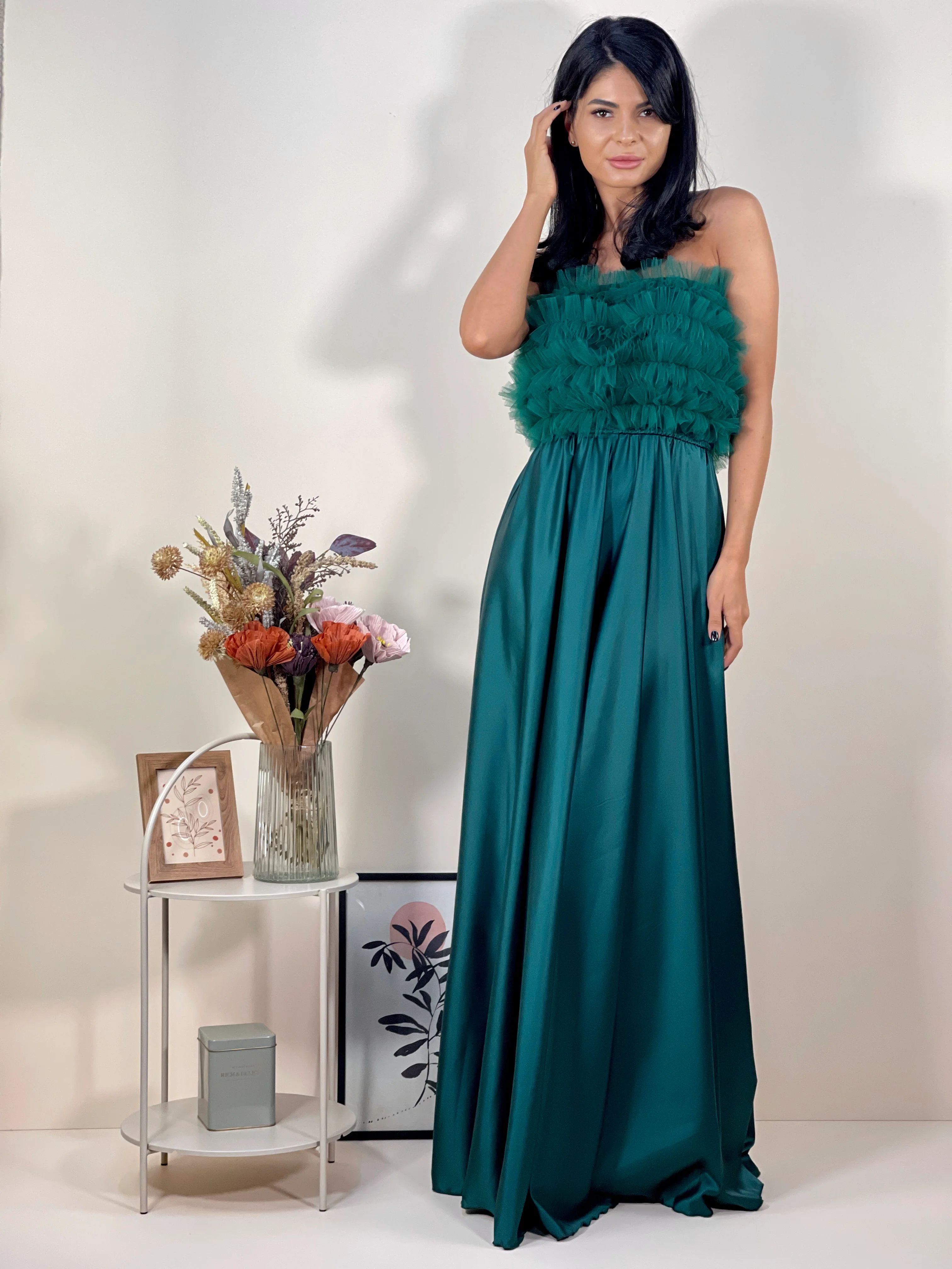 Rochie Tiffany - Verde Smarald - Image 3